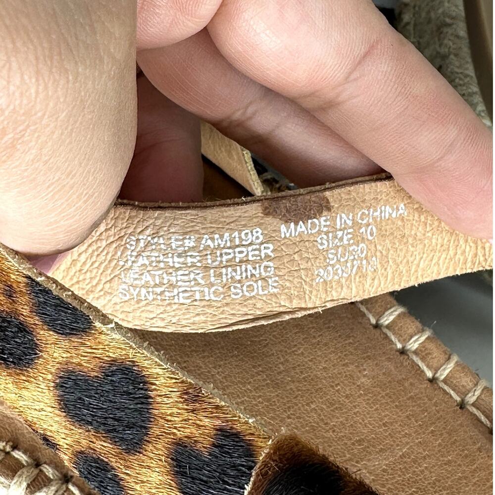 NWOB Madewell The Malia Espadrille Platform Calf Hair Leather Sandals Size 10 - Picture 10 of 11